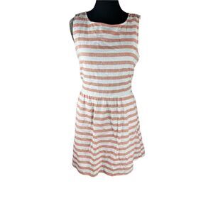 Beachlunchlounge linen blend sleeveless fit and flare coastal beachy dress XL